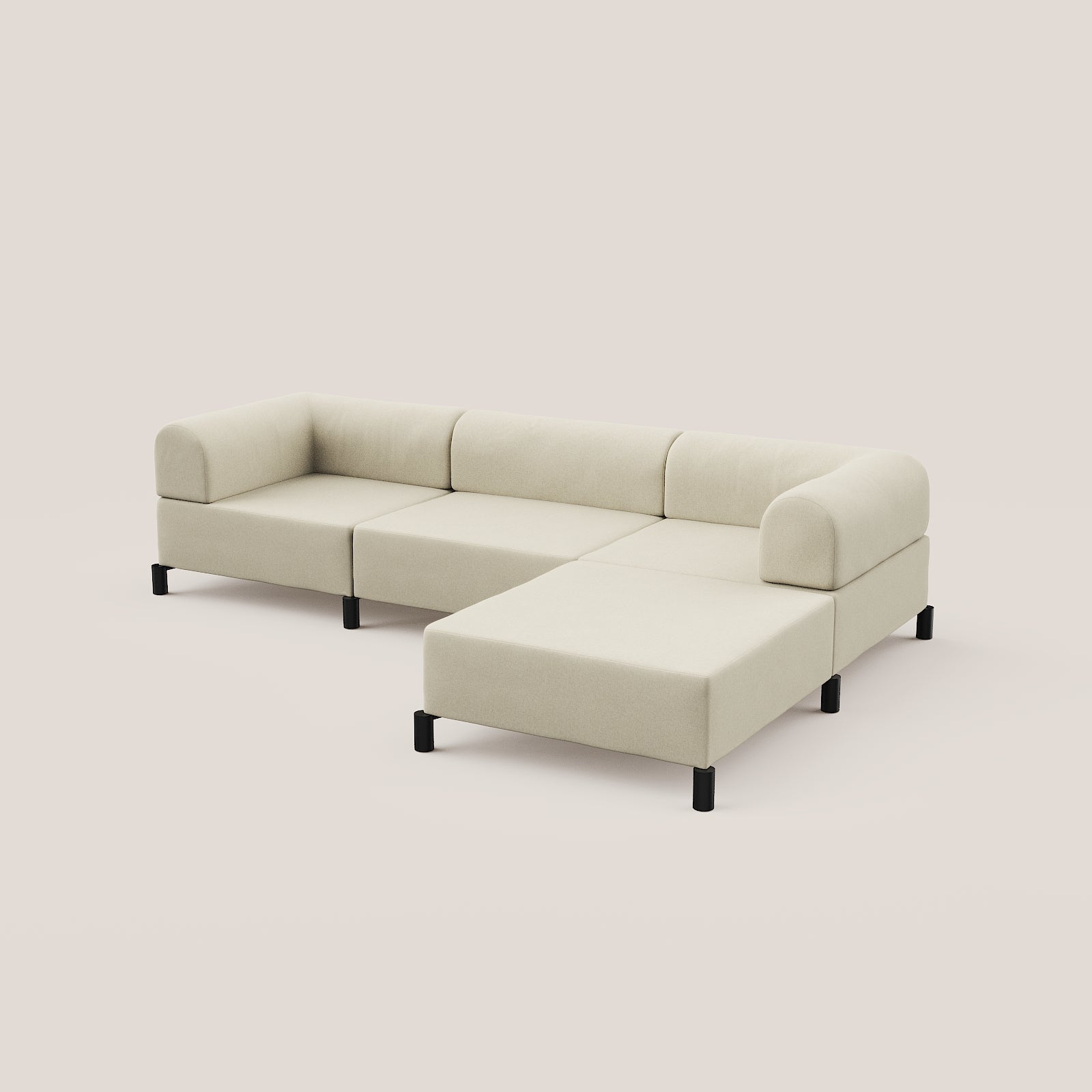 3,5 zits bank met hocker
