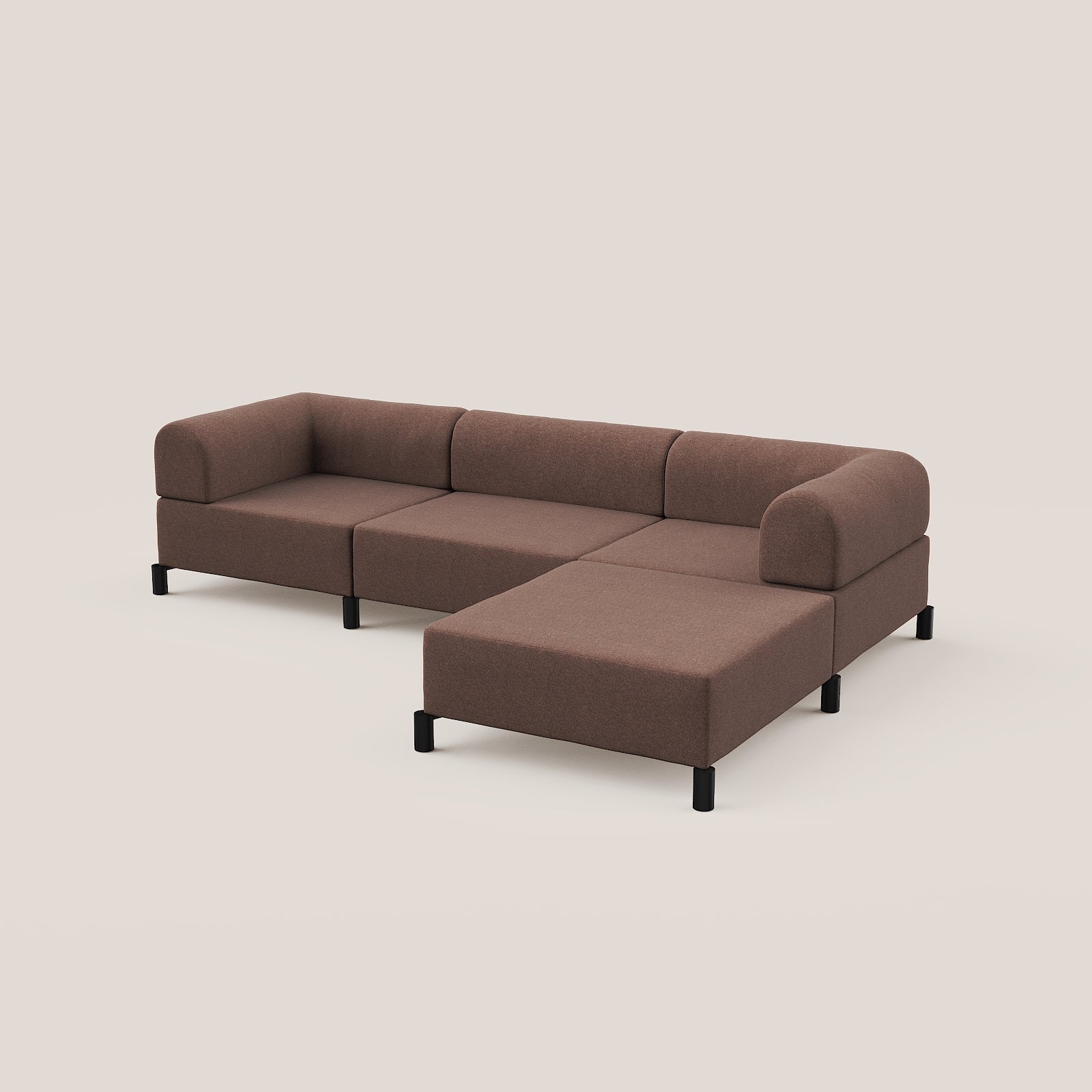 3,5 zits bank met hocker