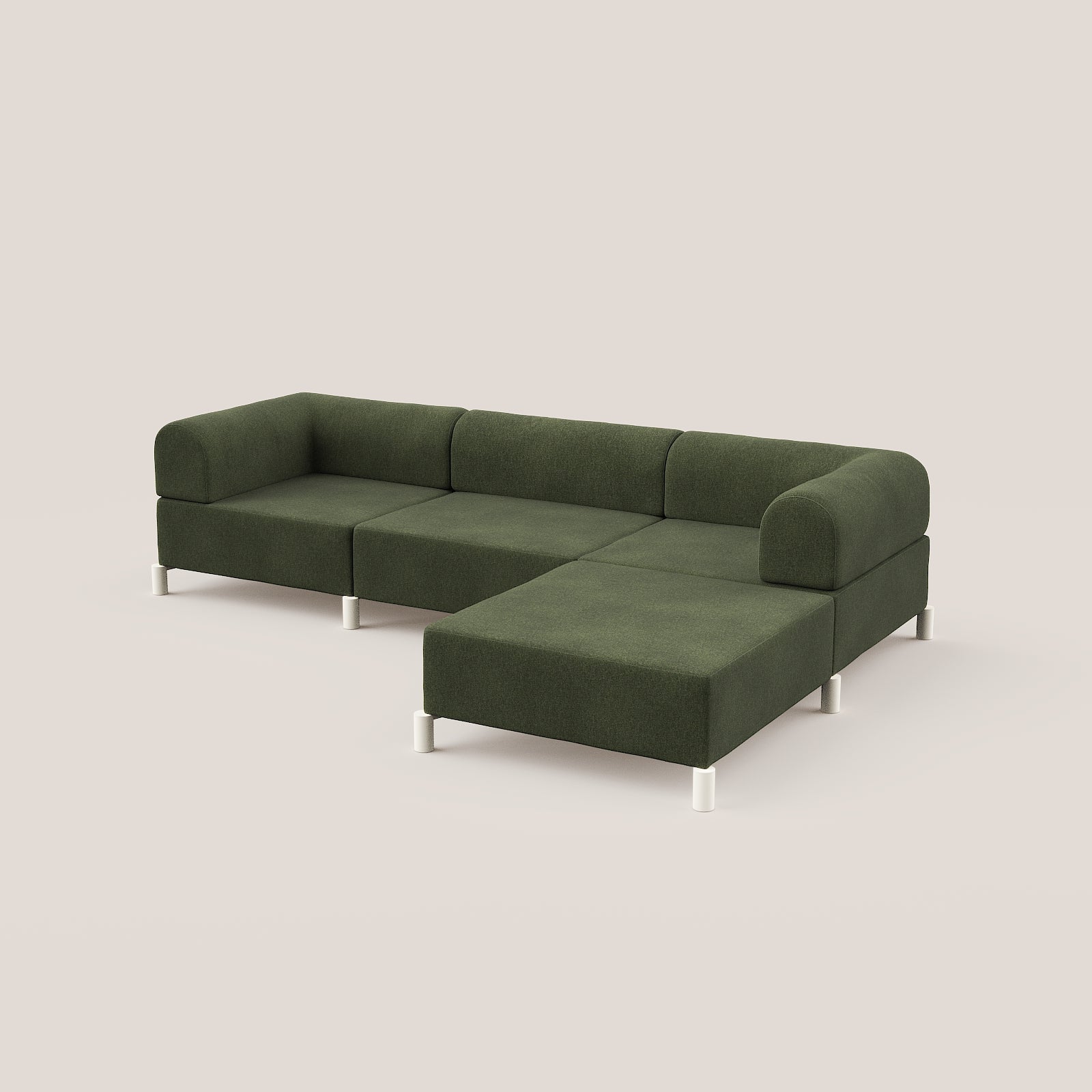 3,5 zits bank met hocker