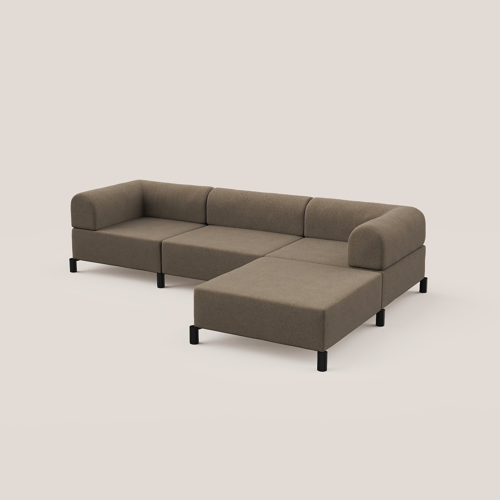 3,5 zits bank met hocker