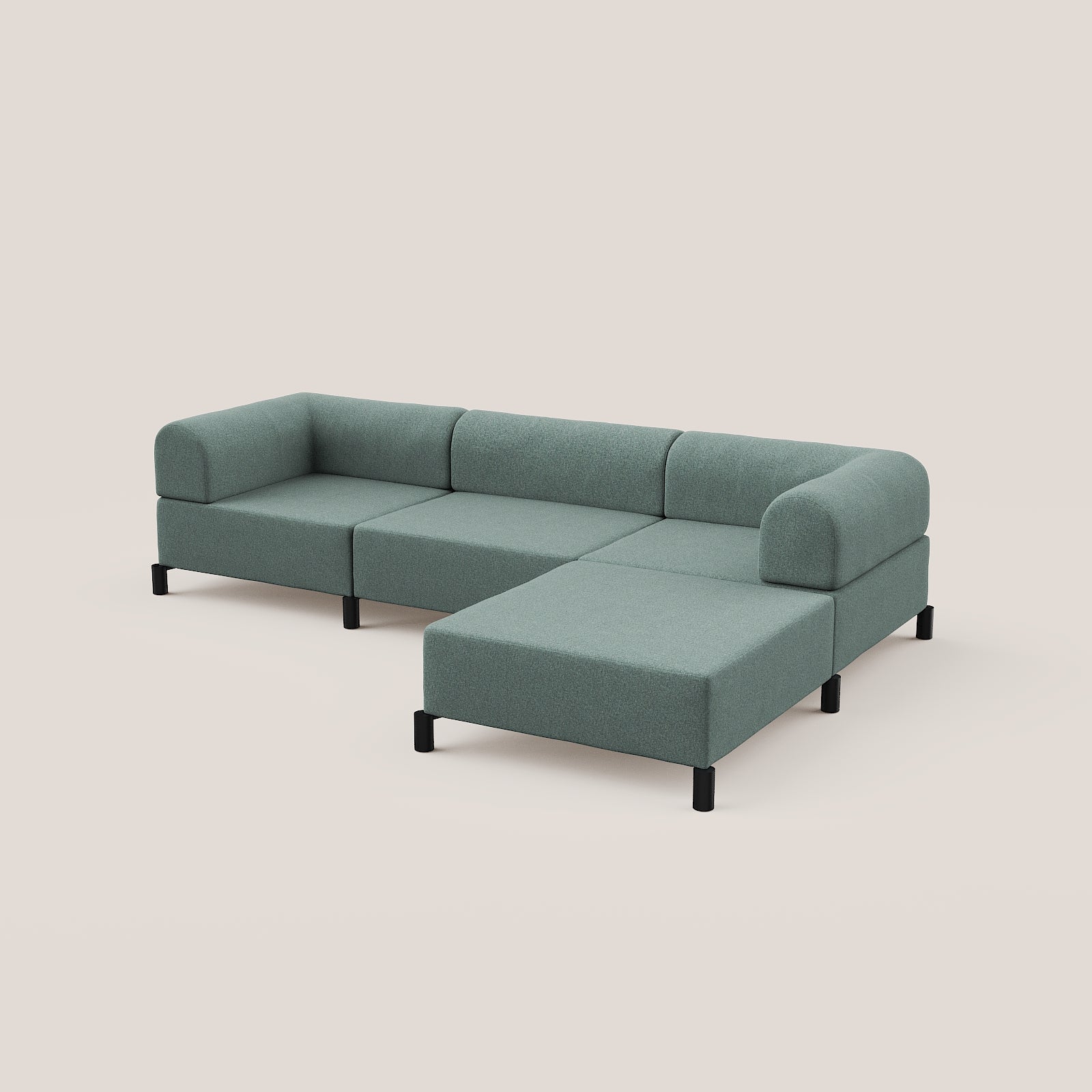 3,5 zits bank met hocker
