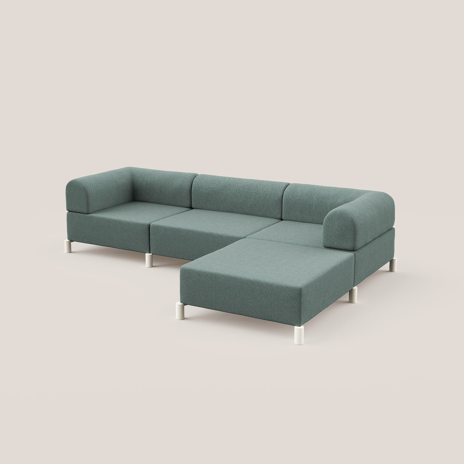 3,5 zits bank met hocker