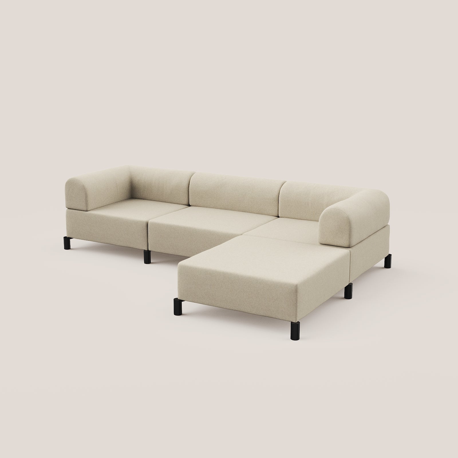 3,5 zits bank met hocker
