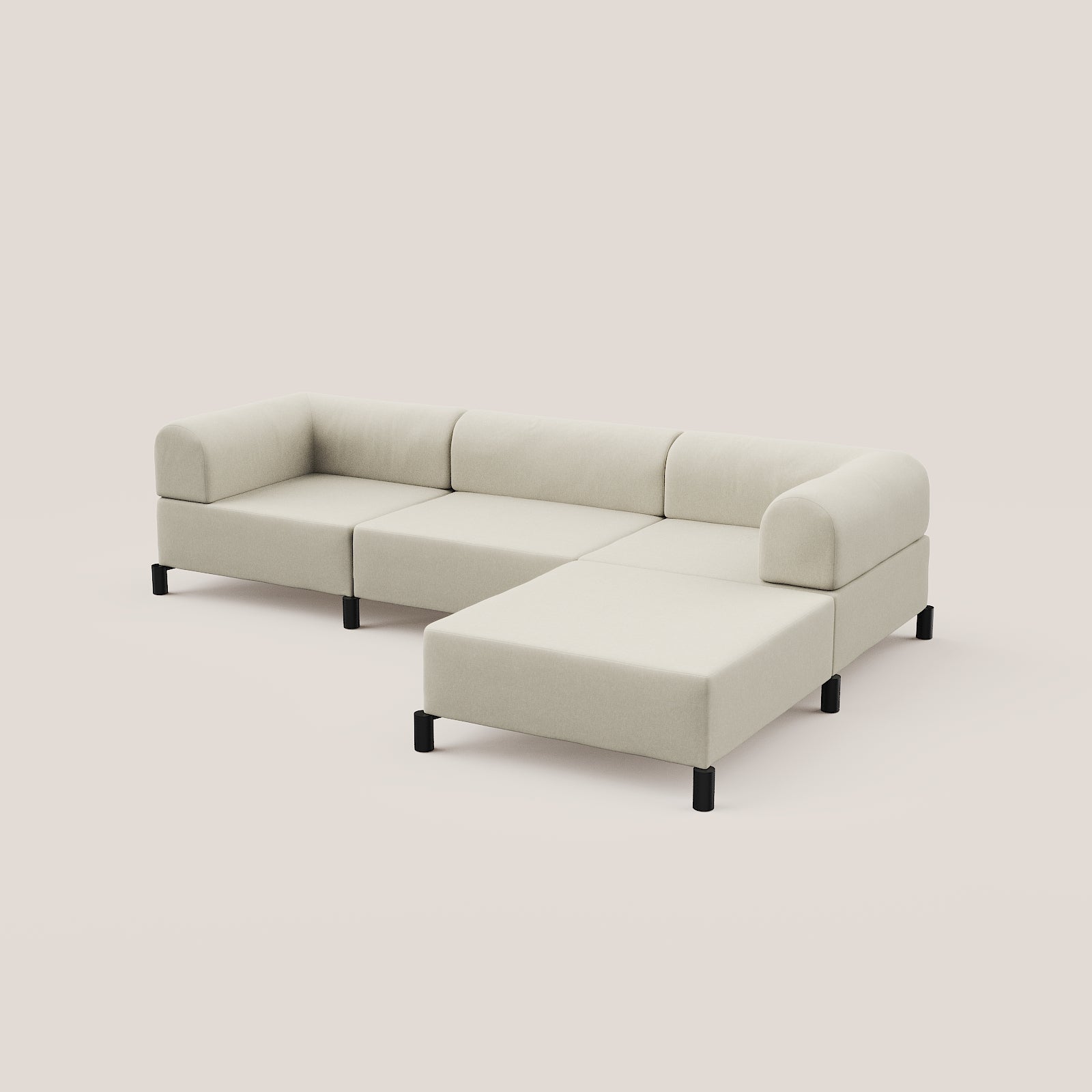 3,5 zits bank met hocker