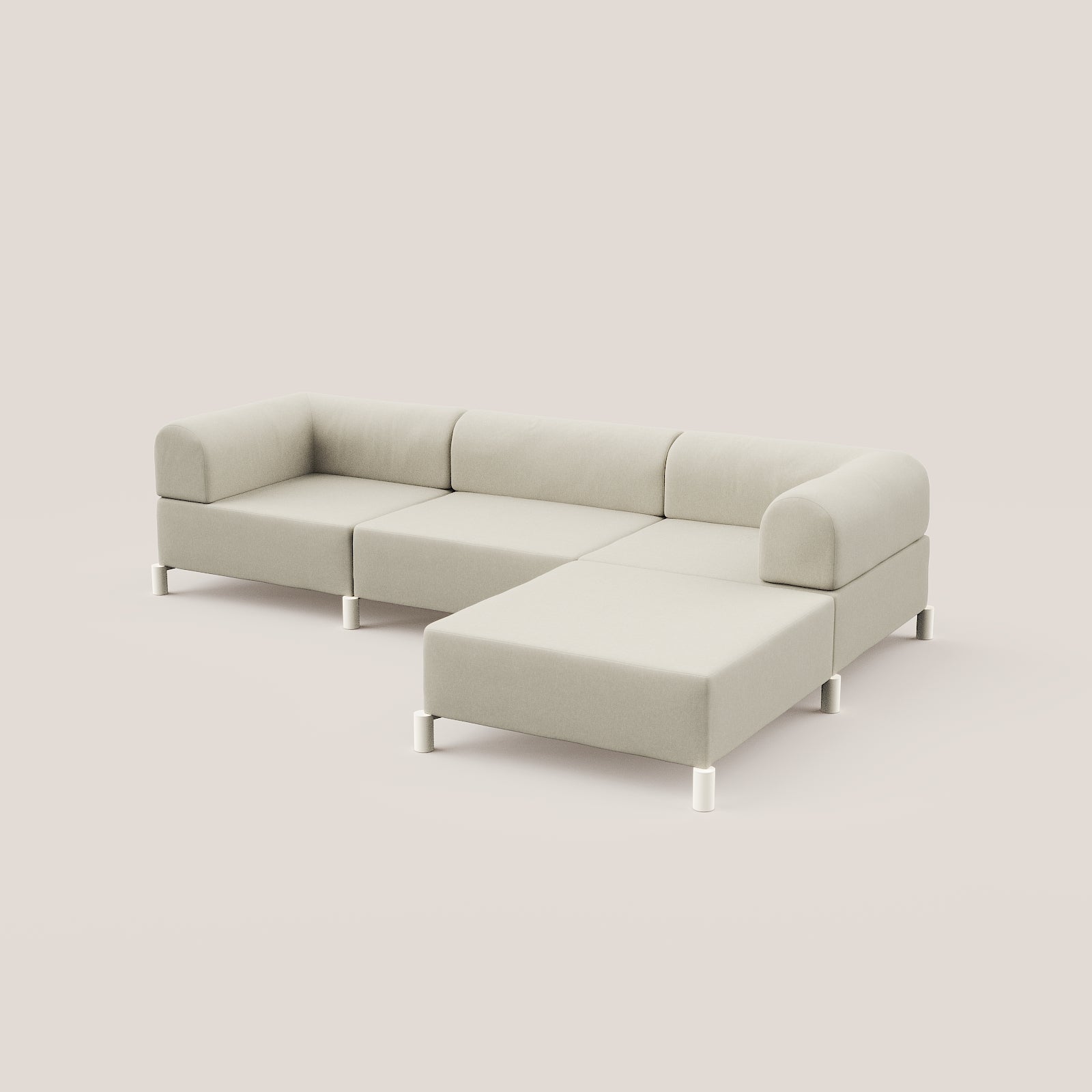 3,5 zits bank met hocker