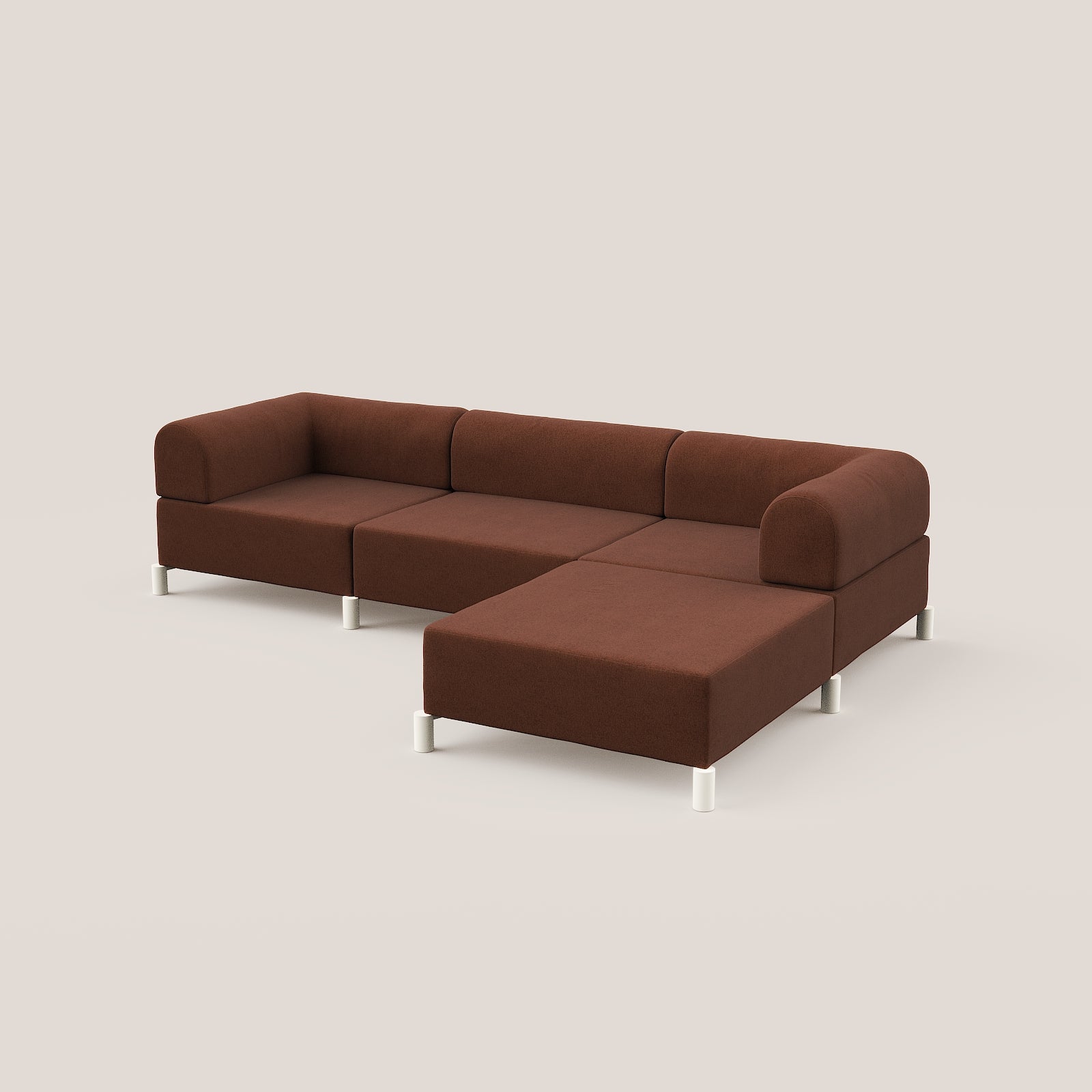 3,5 zits bank met hocker