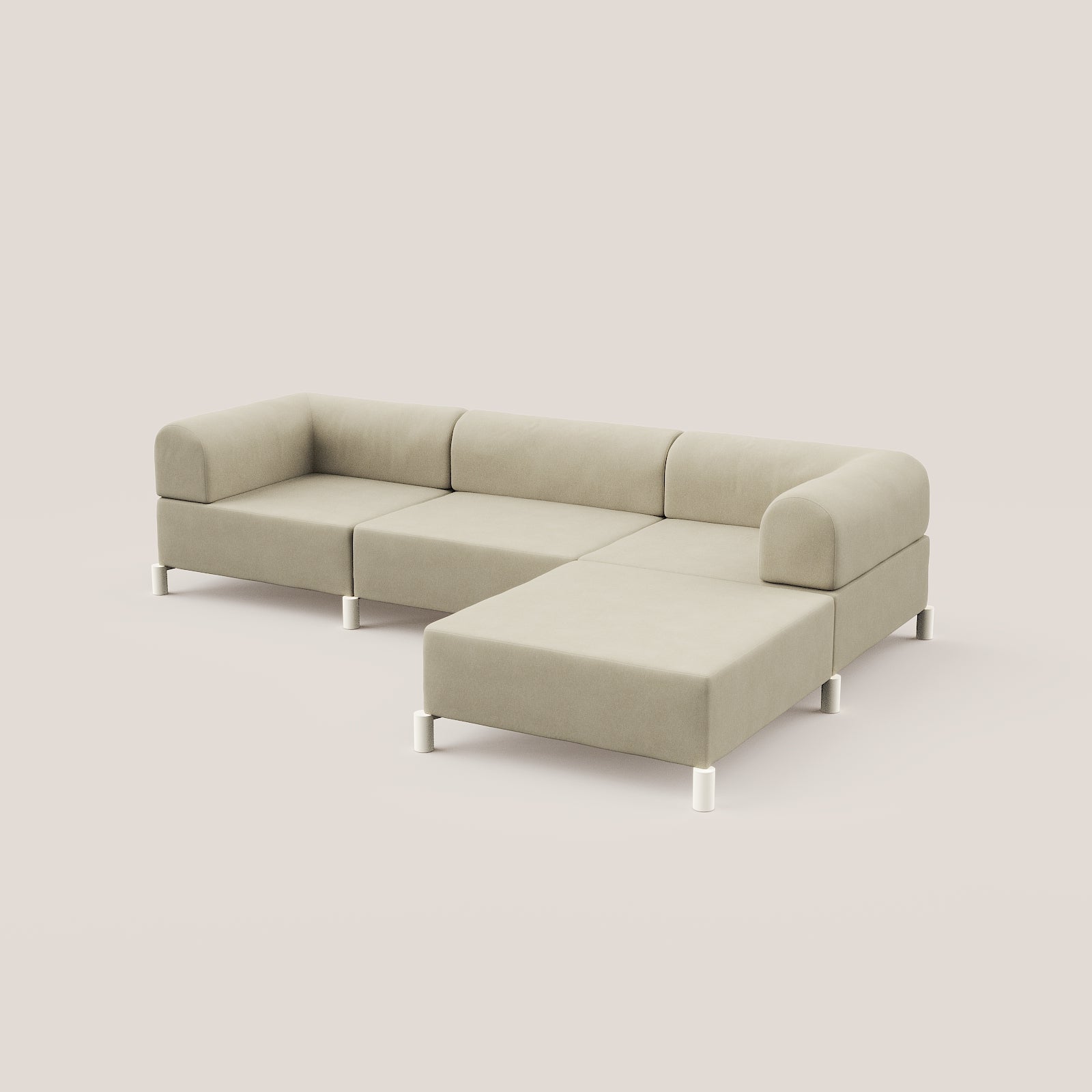 3,5 zits bank met hocker