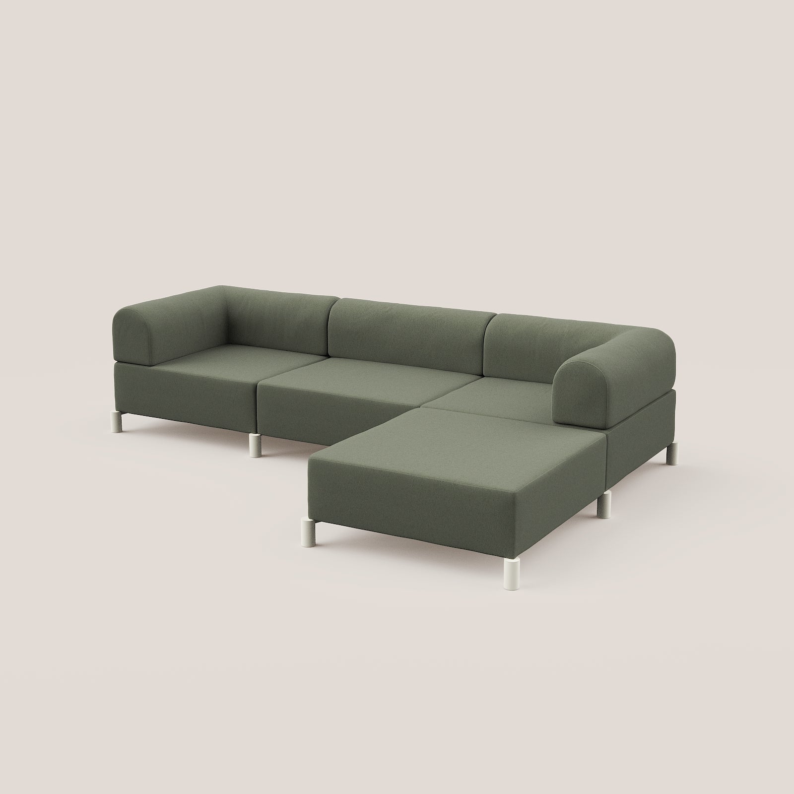 3,5 zits bank met hocker