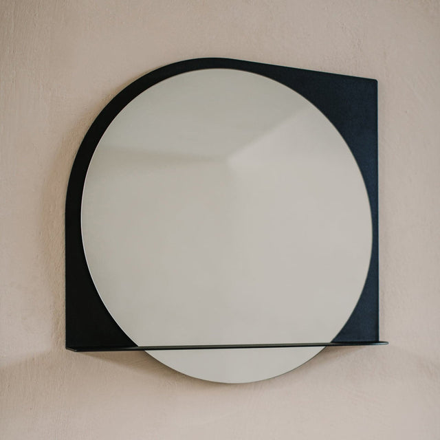 Productafbeelding aluminium wandspiegel Mirror °01 in zwart / black Robuust Amsterdam