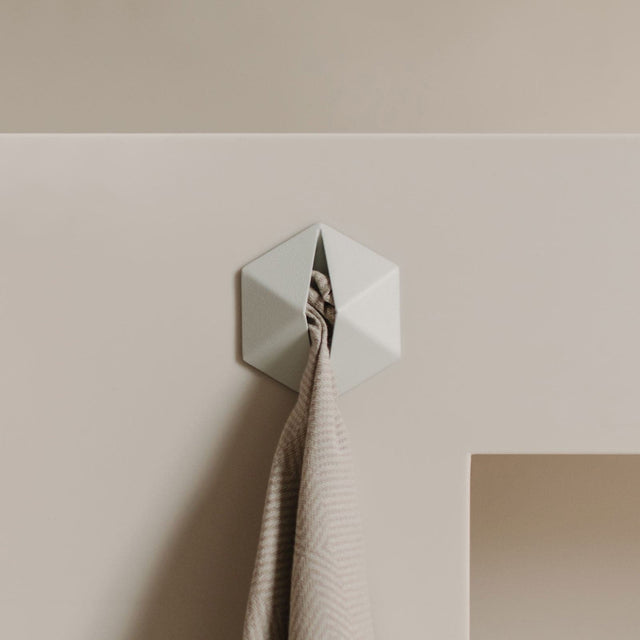 Productafbeelding stalen wandhaak Towel diamond °01 in wit/white Robuust Amsterdam